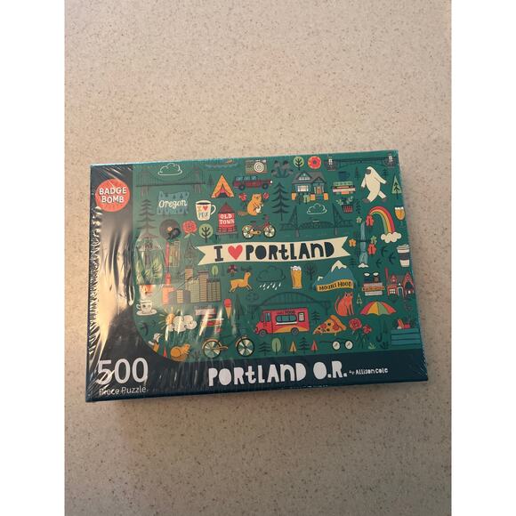 I ❤️ Portland 500 Piece Puzzle by Badge Bomb - BRAND NEW - Picture 1 of 6